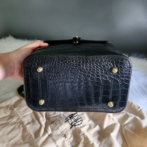 *NWT* House of Harlow 1960 Leather Croc Embossed Mini Backpack - Picture 5 of 9